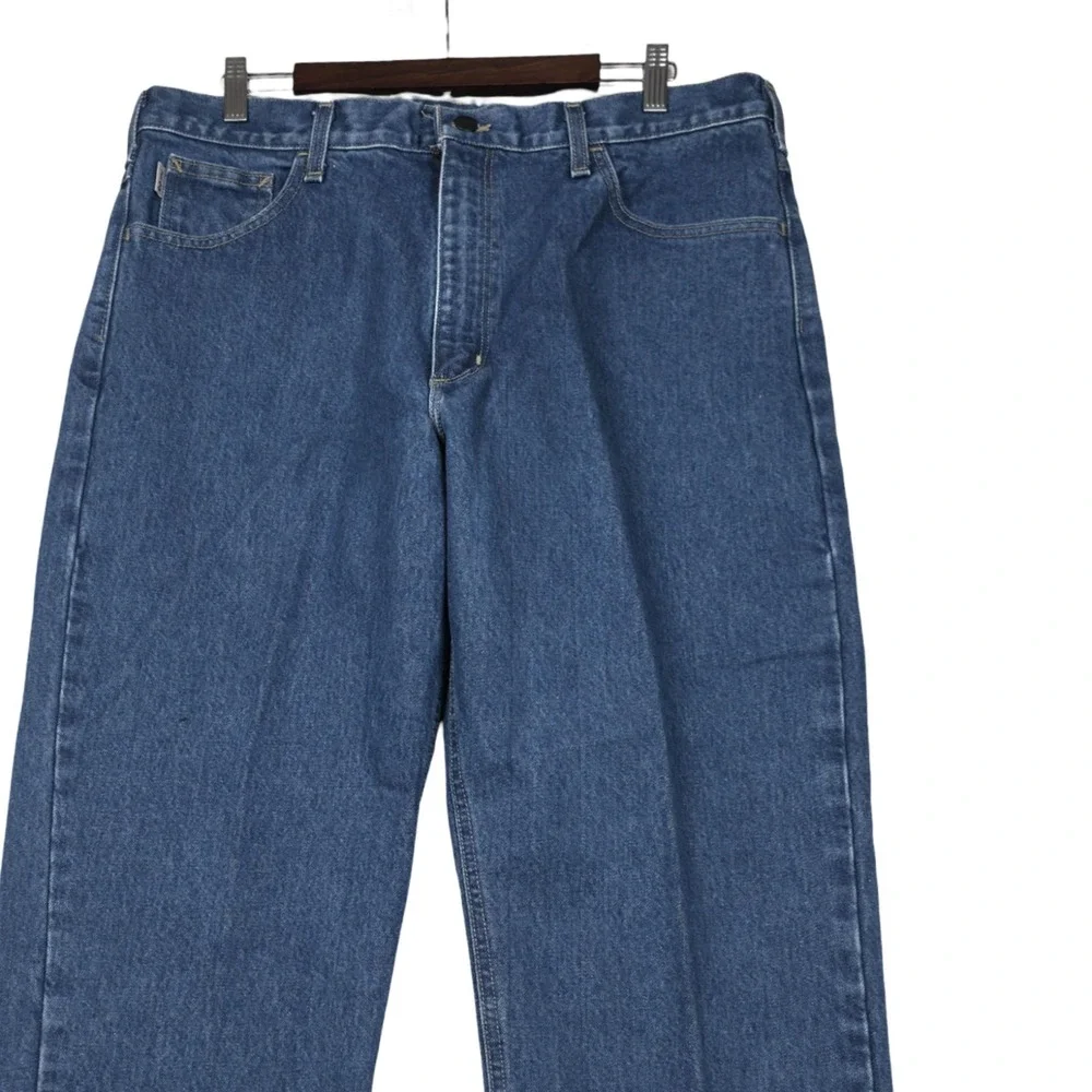 Carhartt FR Jeans Mens 38x30 Blue Denim Flame Resistant FRB160 DNM Work Pants PP